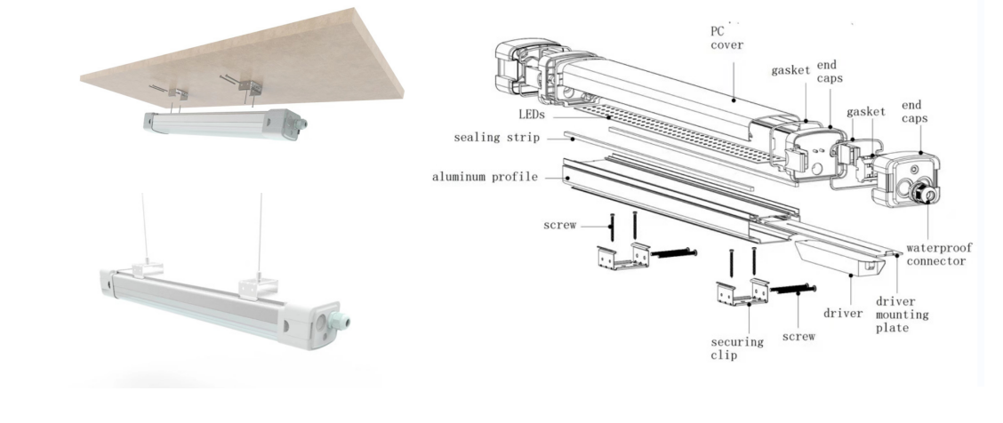 Padrão de iluminação LED tri-prova