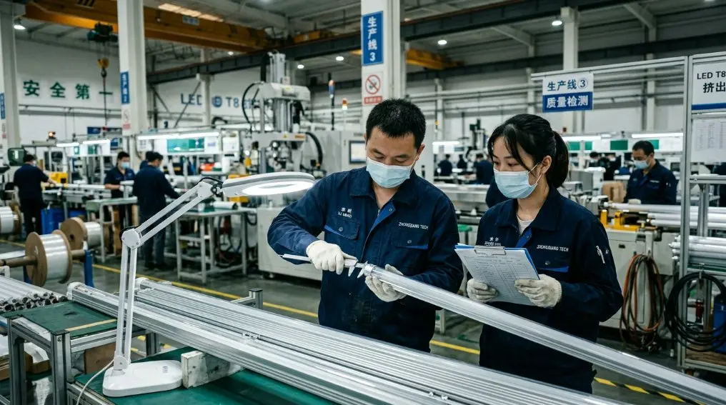 2026 Fábrica de tubos LED T8 na China: tampas de PC premium e bases de alumínio para OEMs globais